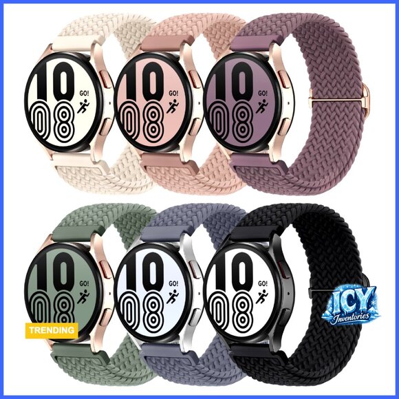 Other - 20mm Stretchy Nylon Watch Bands Compatible with Samsung Smartwatches